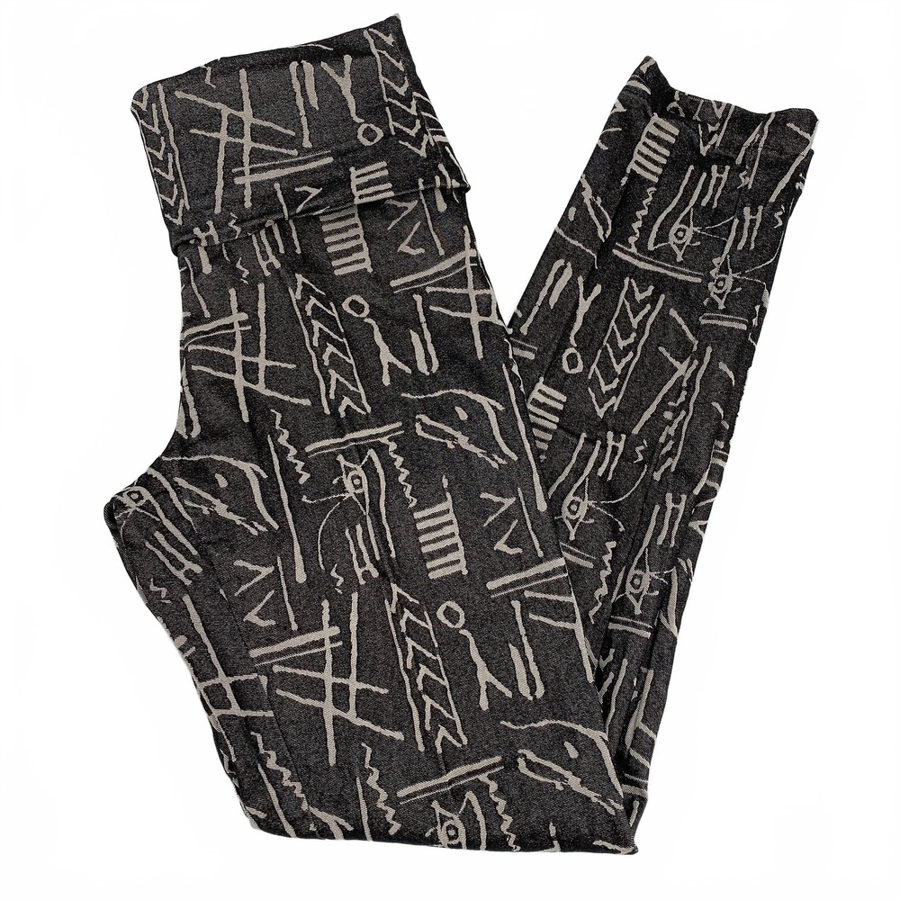Bitte Kai Rand Black Gray Eye of Ra Printed Ankle Pants | XS Regular